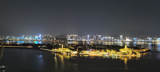 温州江心屿,中国诗之岛,世界古航标。(拍摄温州市鹿城区)